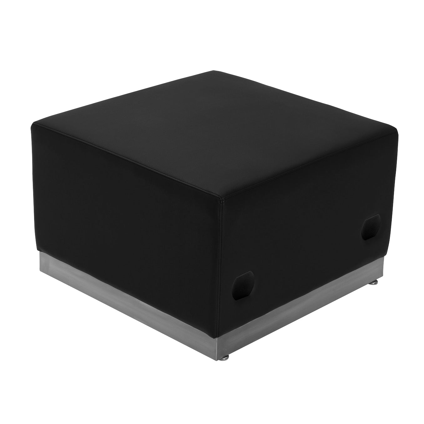 HERCULES Alon Series Black LeatherSoft Reception Configuration, 6 Pieces Black ZB-803-690-SET-BK-GG