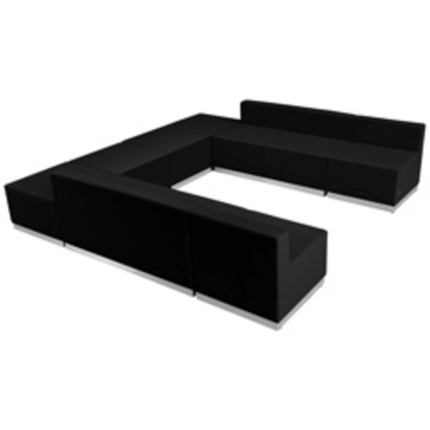 HERCULES Alon Series Black LeatherSoft Reception Configuration, 8 Pieces Black