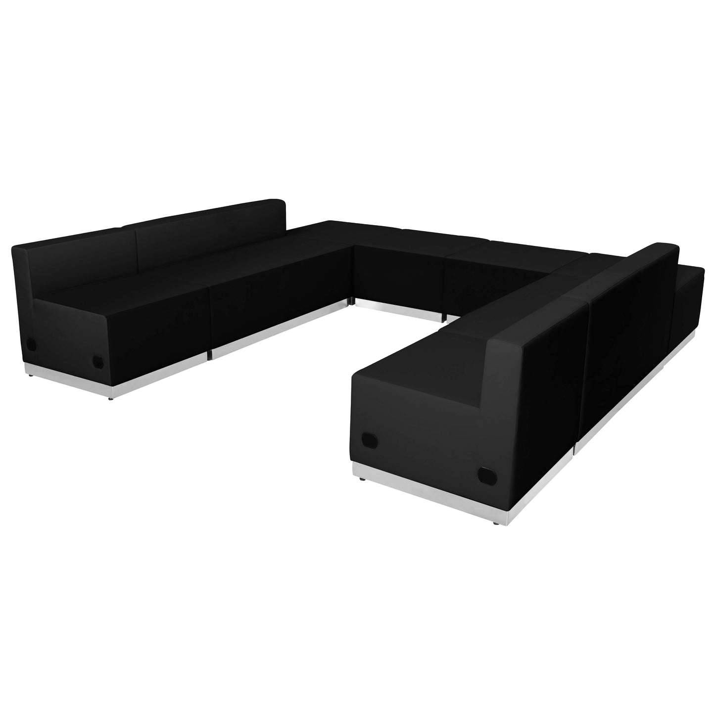 HERCULES Alon Series Black LeatherSoft Reception Configuration, 8 Pieces Black