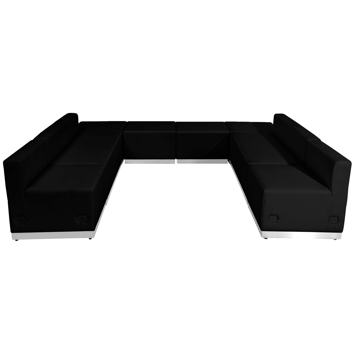 HERCULES Alon Series Black LeatherSoft Reception Configuration, 8 Pieces Black