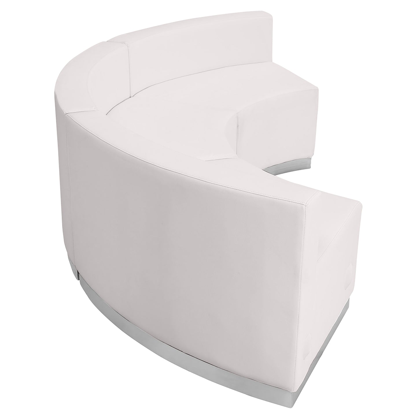 HERCULES Alon Series Melrose White LeatherSoft Reception Configuration, 3 Pieces Melrose White ZB-803-740-SET-WH-GG