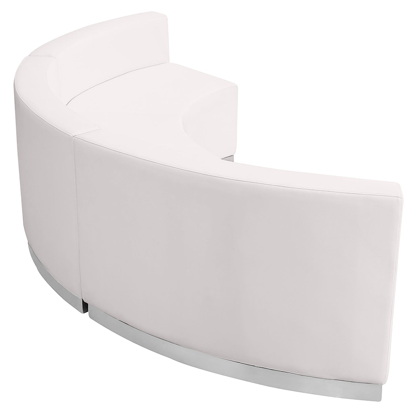 HERCULES Alon Series Melrose White LeatherSoft Reception Configuration, 3 Pieces Melrose White ZB-803-740-SET-WH-GG