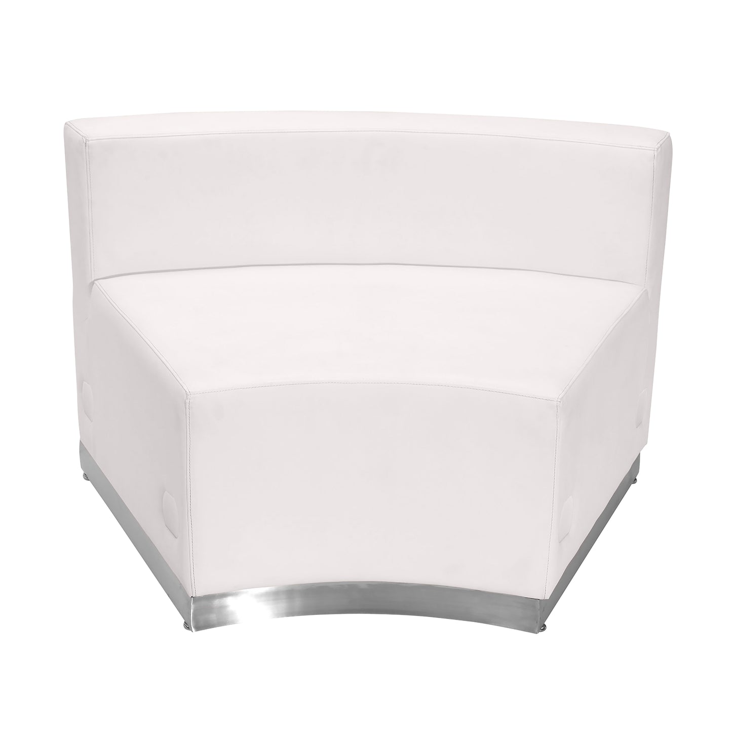 HERCULES Alon Series Melrose White LeatherSoft Reception Configuration, 3 Pieces Melrose White ZB-803-740-SET-WH-GG