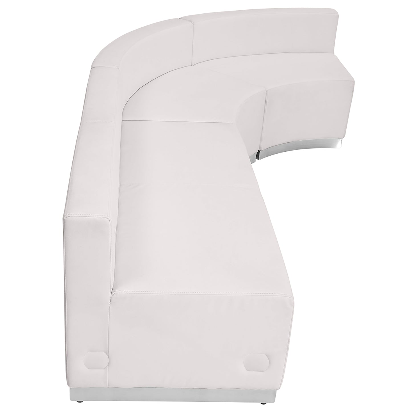 HERCULES Alon Series Melrose White LeatherSoft Reception Configuration, 3 Pieces Melrose White