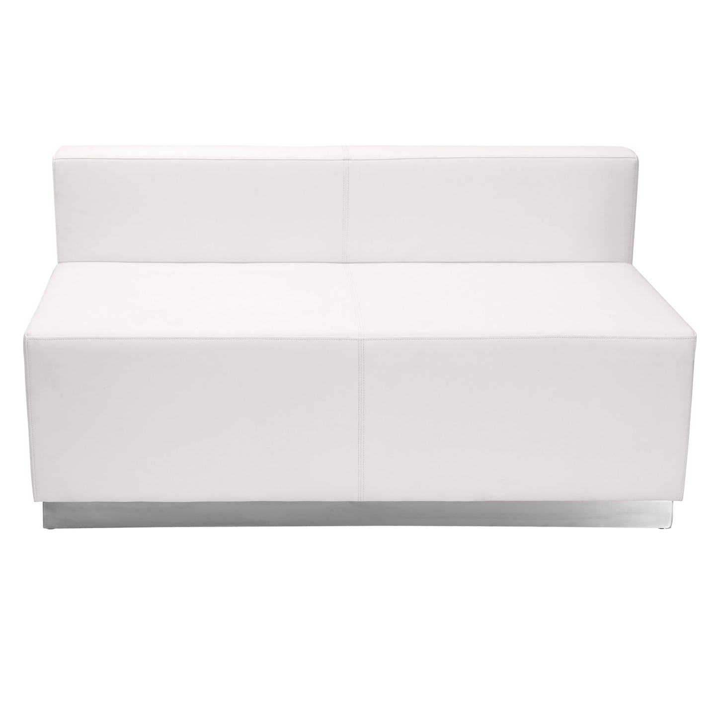 HERCULES Alon Series Melrose White LeatherSoft Reception Configuration, 3 Pieces Melrose White