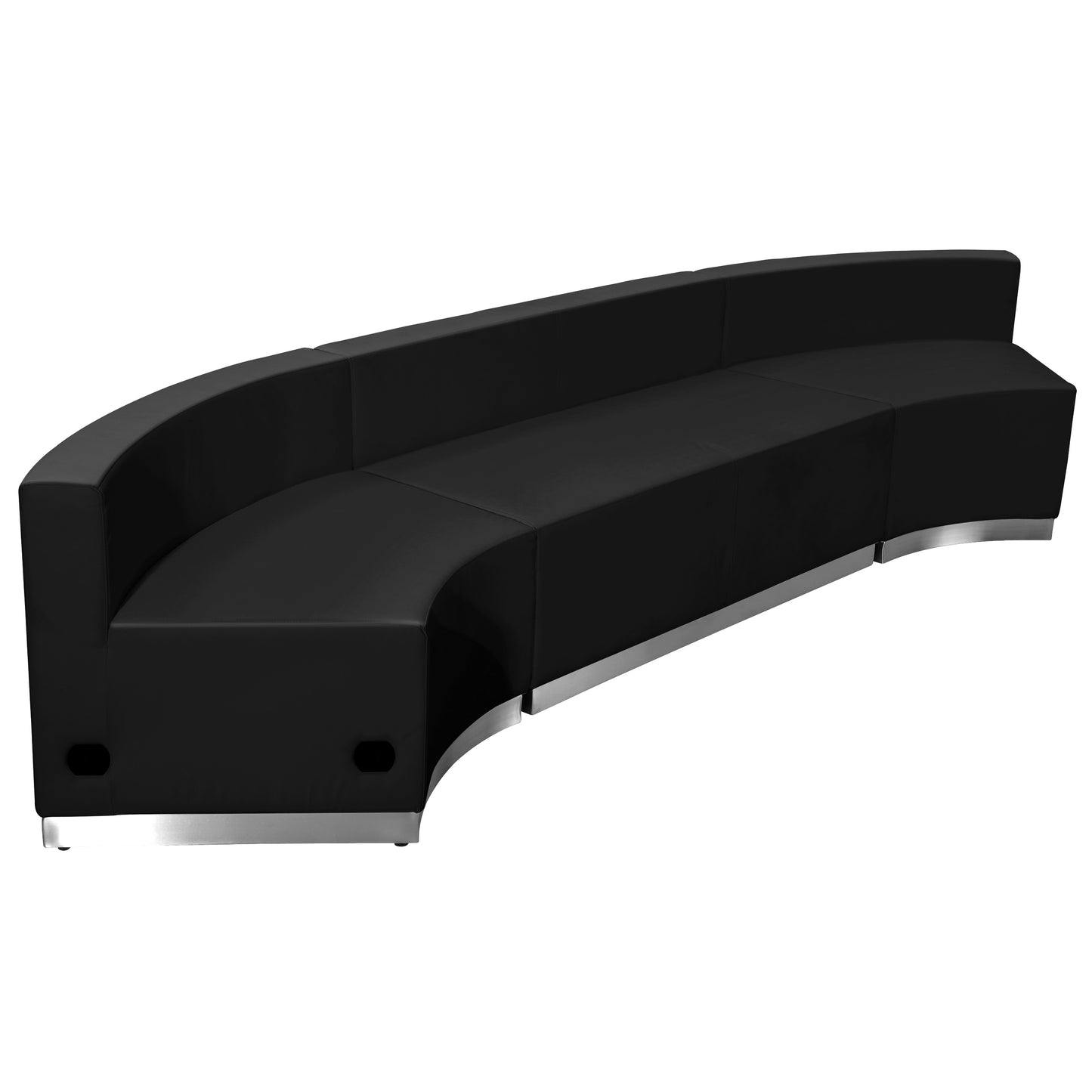 HERCULES Alon Series Black LeatherSoft Reception Configuration, 3 Pieces Black ZB-803-770-SET-BK-GG