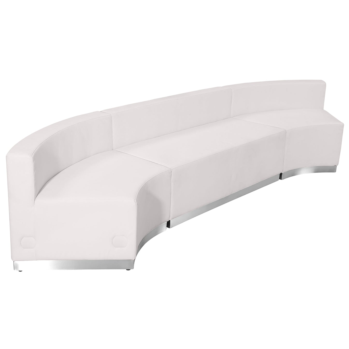 HERCULES Alon Series Melrose White LeatherSoft Reception Configuration, 3 Pieces Melrose White ZB-803-770-SET-WH-GG
