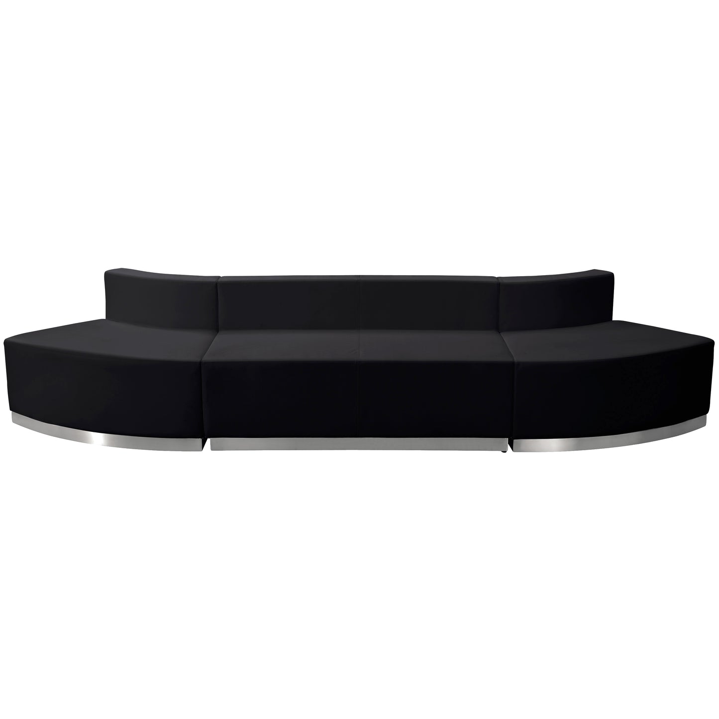 HERCULES Alon Series Black LeatherSoft Reception Configuration, 3 Pieces Black ZB-803-780-SET-BK-GG