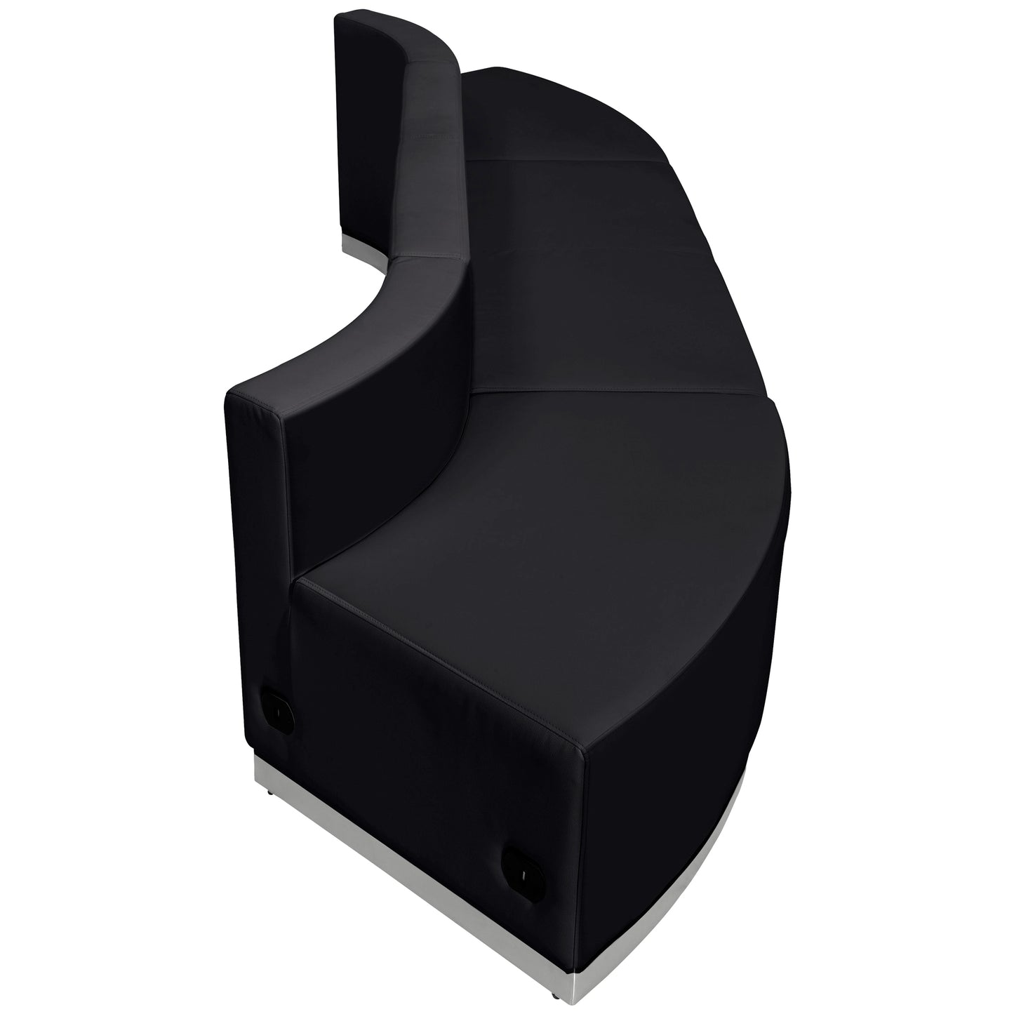 HERCULES Alon Series Black LeatherSoft Reception Configuration, 3 Pieces Black ZB-803-780-SET-BK-GG