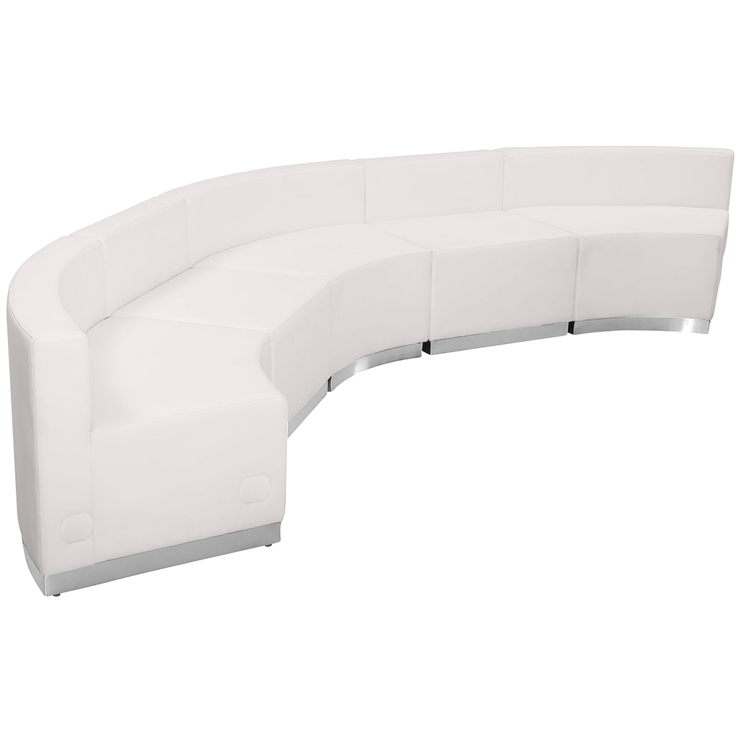 HERCULES Alon Series Melrose White LeatherSoft Reception Configuration, 5 Pieces Melrose White