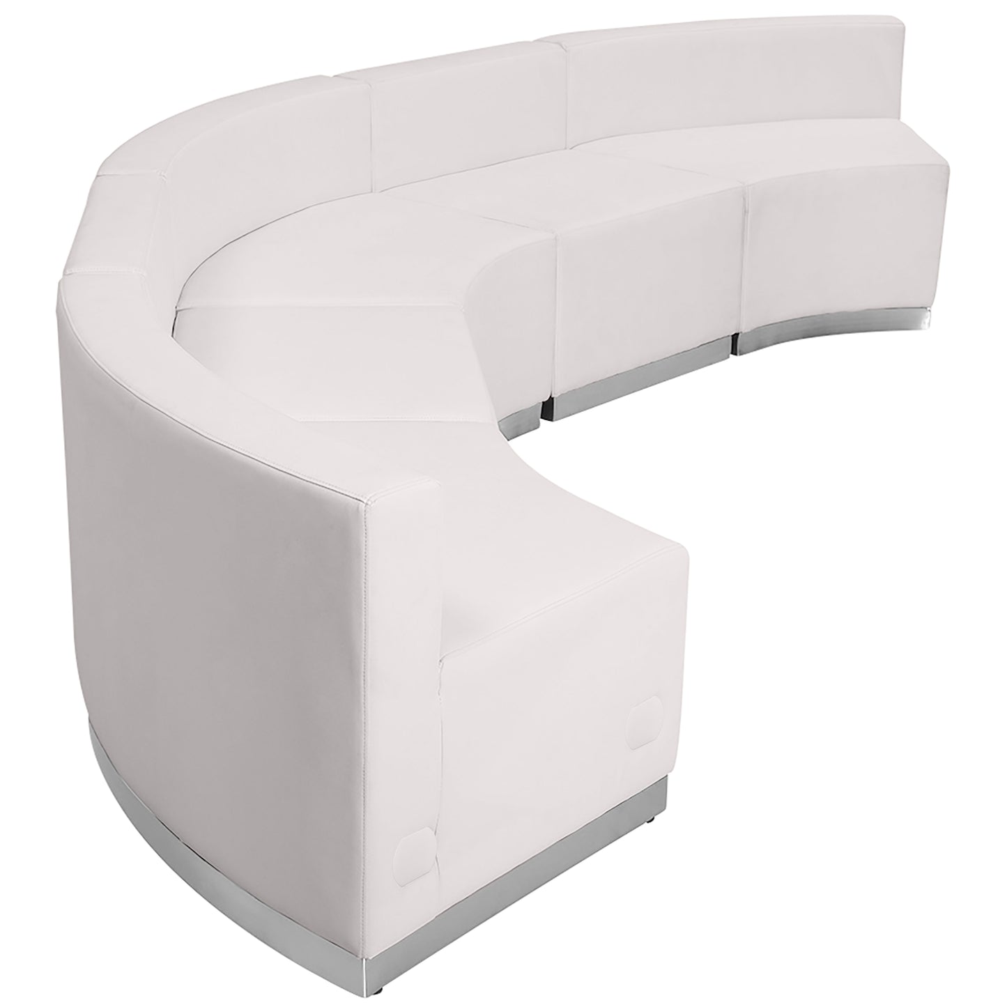 HERCULES Alon Series Melrose White LeatherSoft Reception Configuration, 5 Pieces Melrose White
