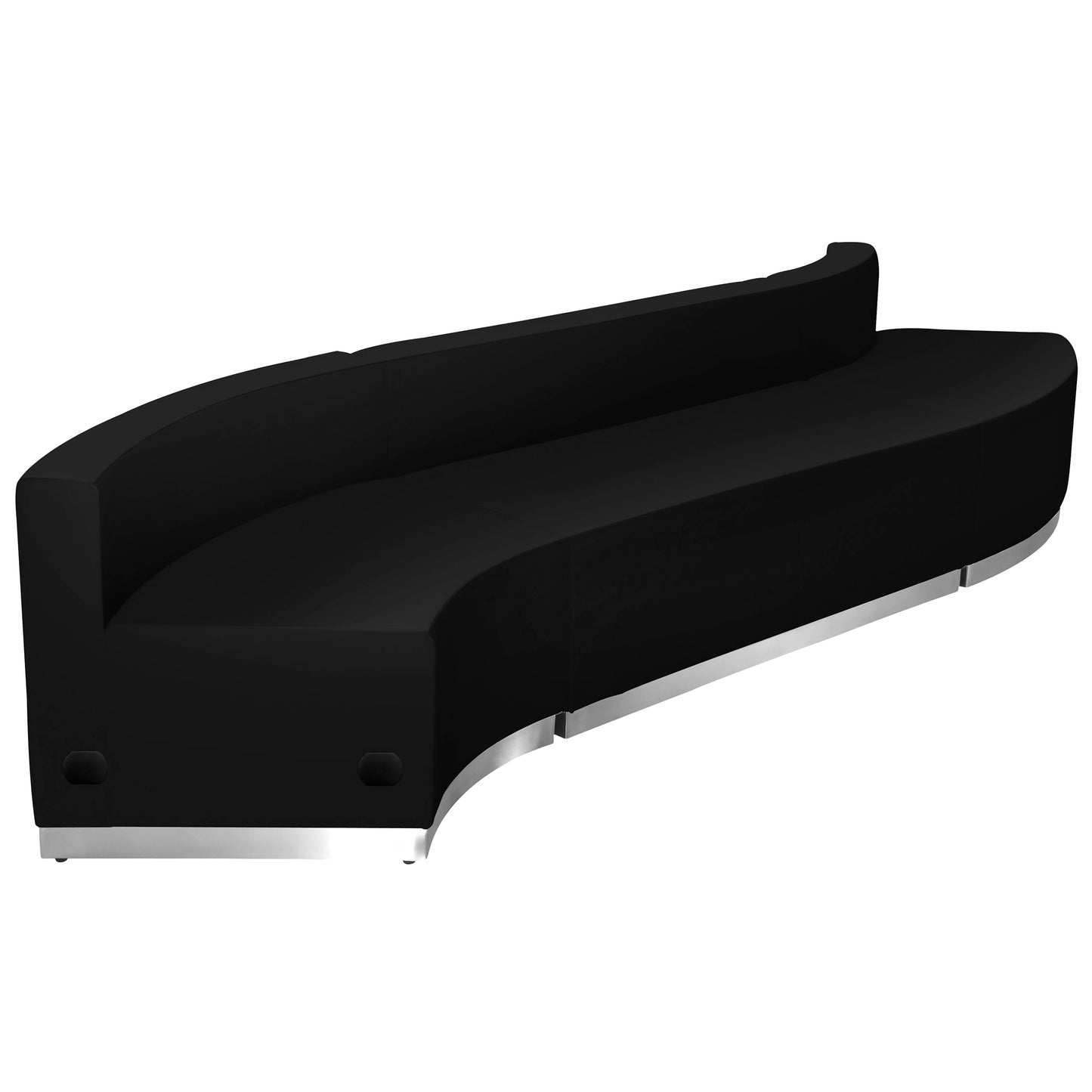 HERCULES Alon Series Black LeatherSoft Reception Configuration, 3 Pieces Black ZB-803-850-SET-BK-GG