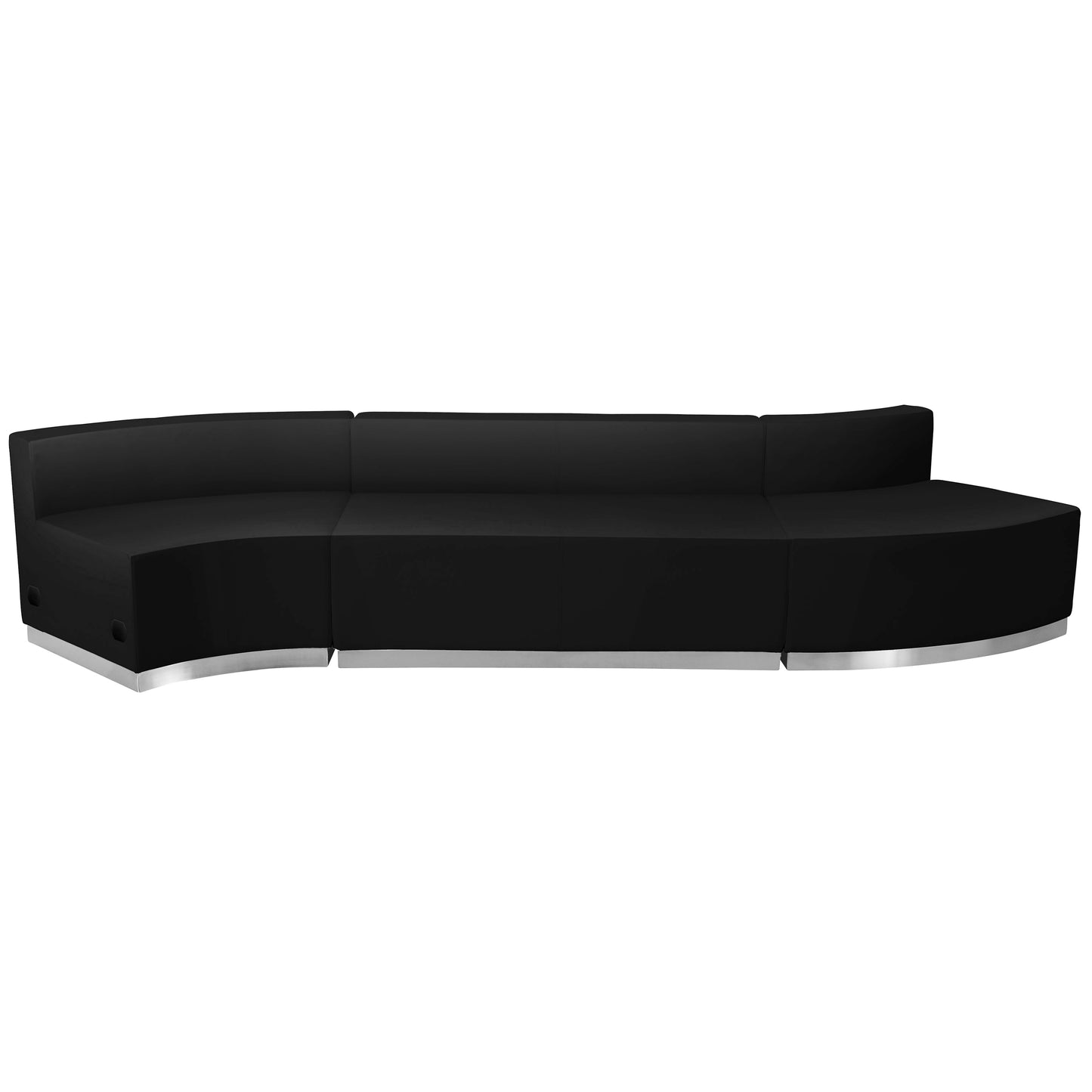 HERCULES Alon Series Black LeatherSoft Reception Configuration, 3 Pieces Black ZB-803-850-SET-BK-GG