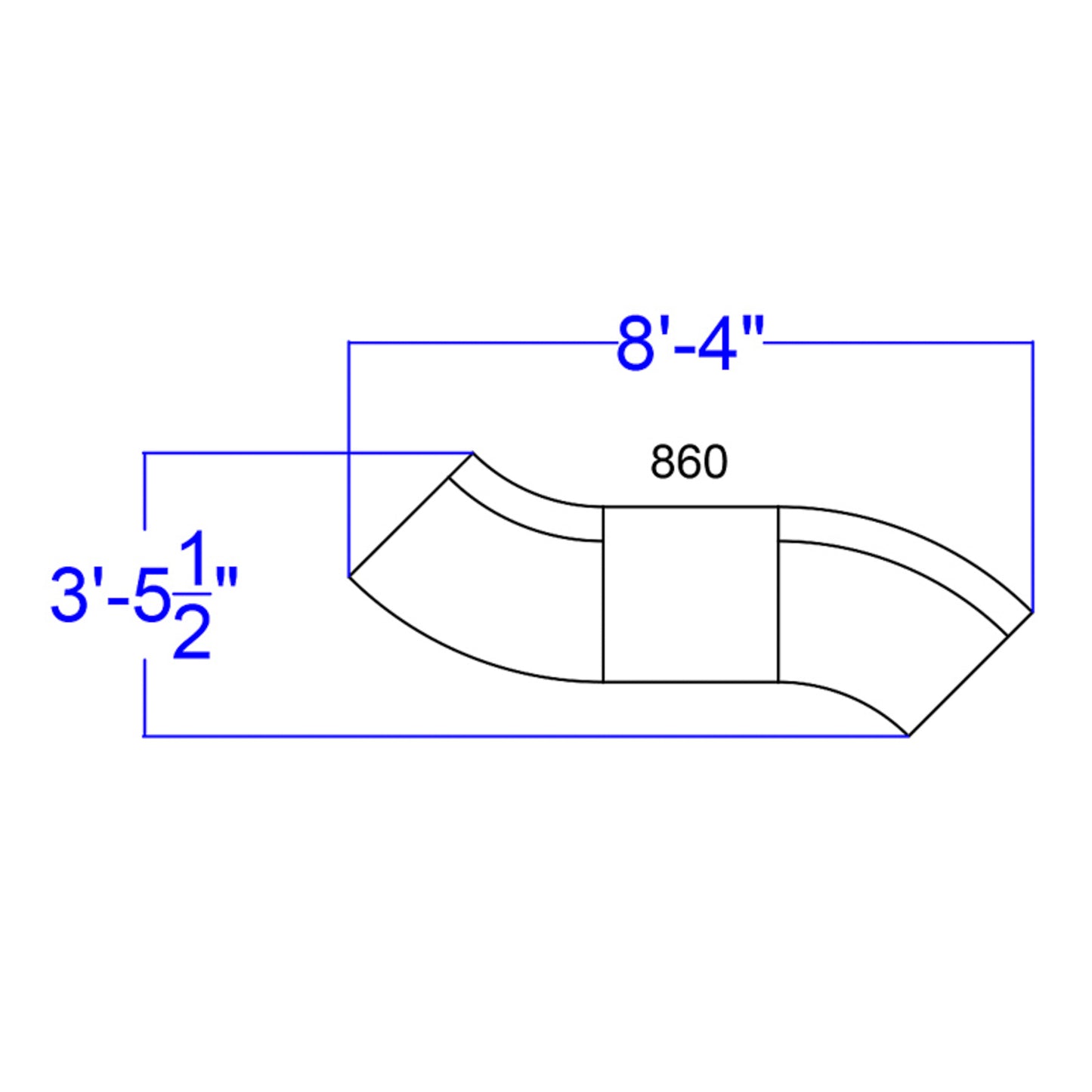 HERCULES Alon Series Black LeatherSoft Reception Configuration, 4 Pieces Black ZB-803-860-SET-BK-GG