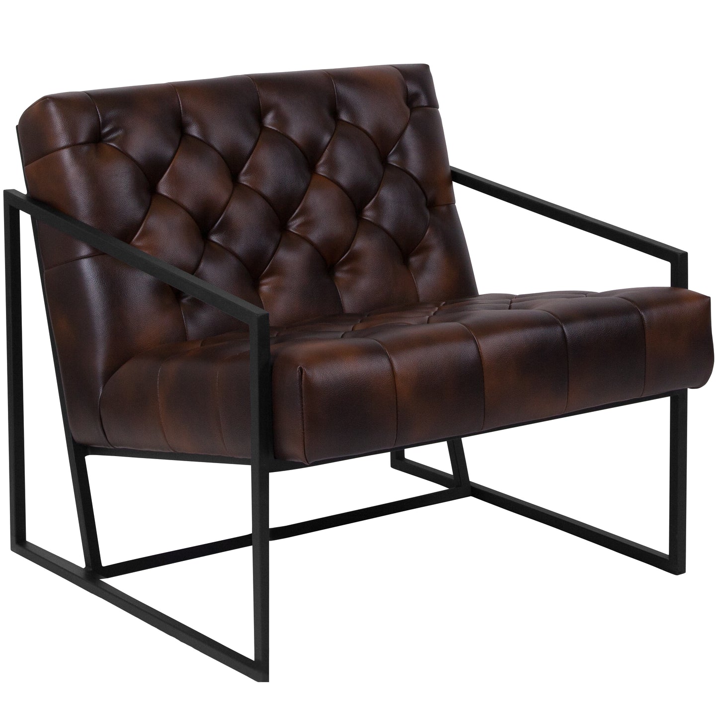HERCULES Madison Series Bomber Jacket LeatherSoft Tufted Lounge Chair Bomber Jacket