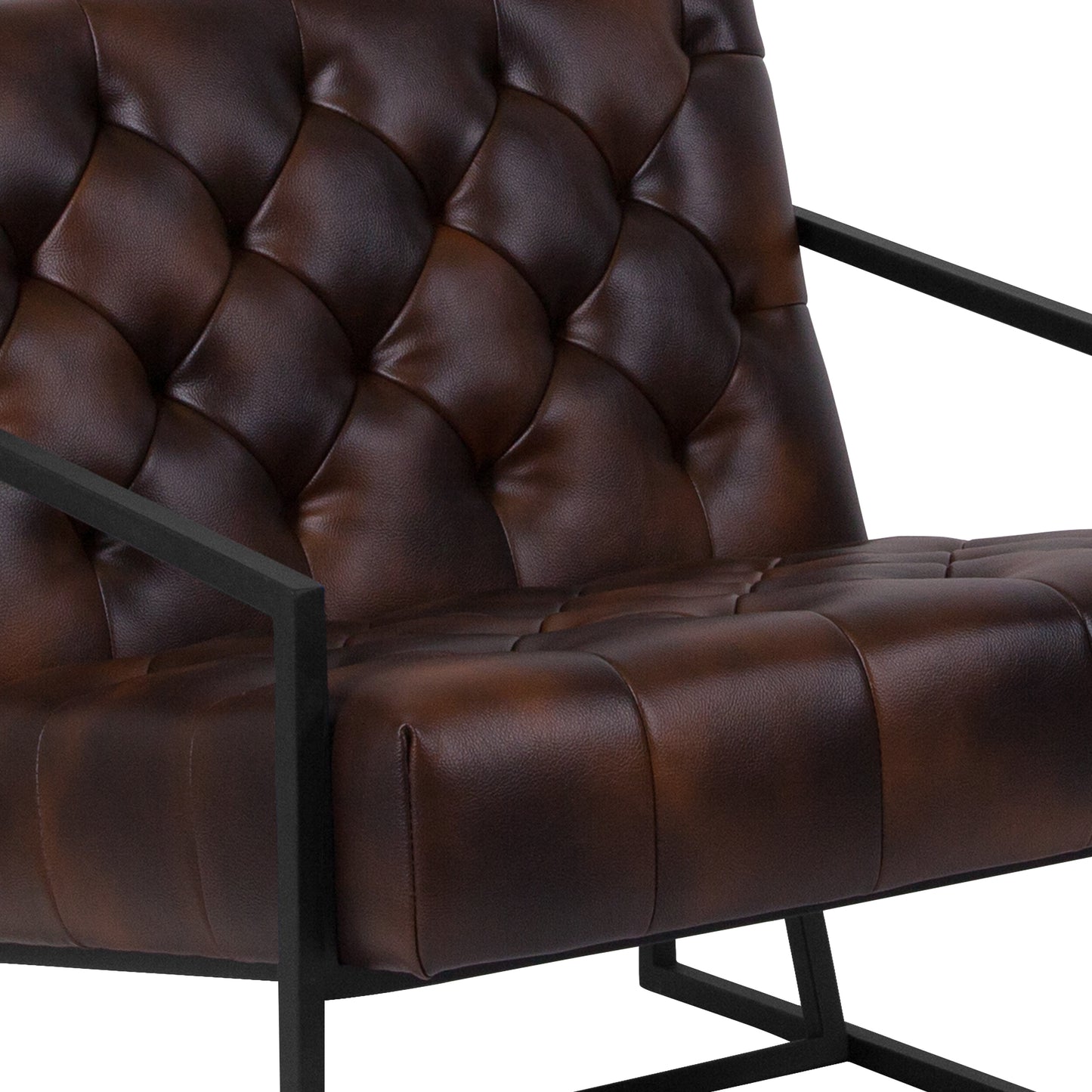 HERCULES Madison Series Bomber Jacket LeatherSoft Tufted Lounge Chair Bomber Jacket