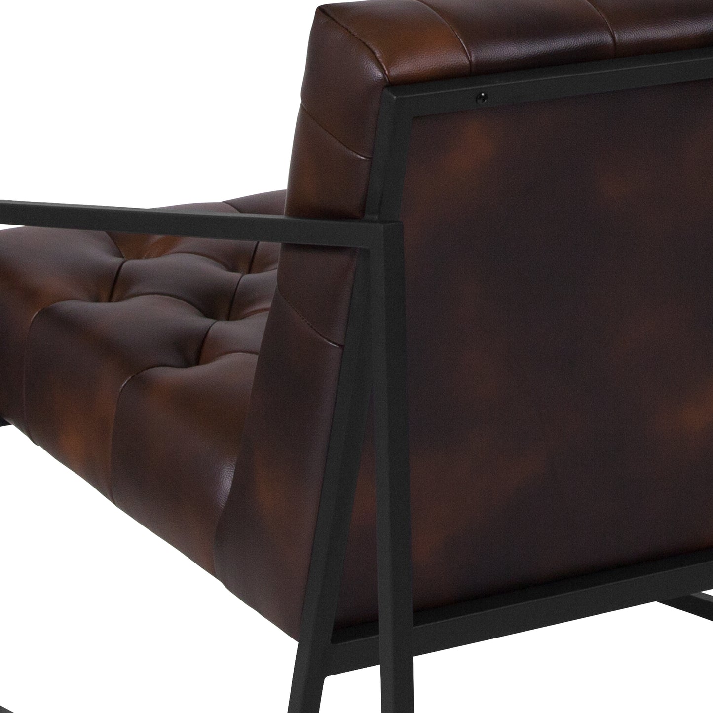 HERCULES Madison Series Bomber Jacket LeatherSoft Tufted Lounge Chair Bomber Jacket
