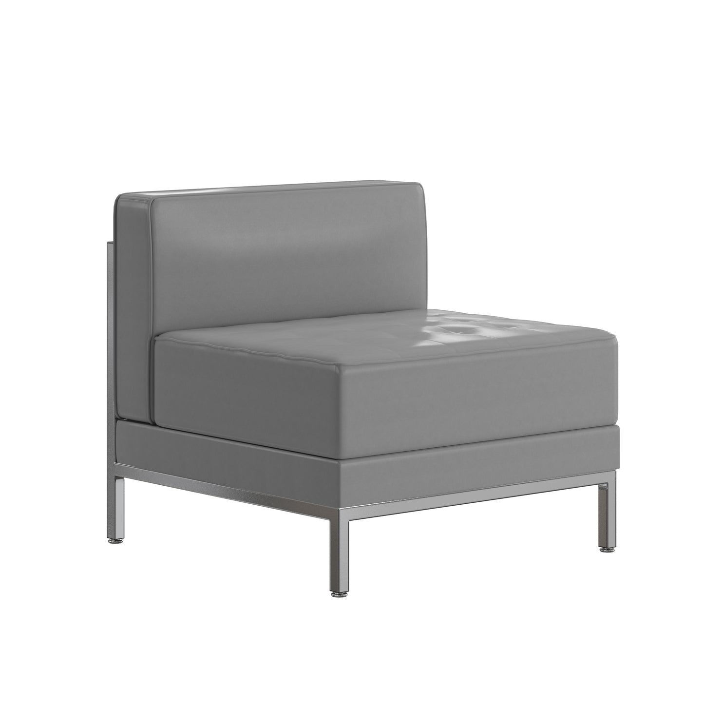 Hercules Imagination Series Contemporary Gray Leathersoft Middle Chair Gray ZB-IMAG-MIDDLE-GY-GG