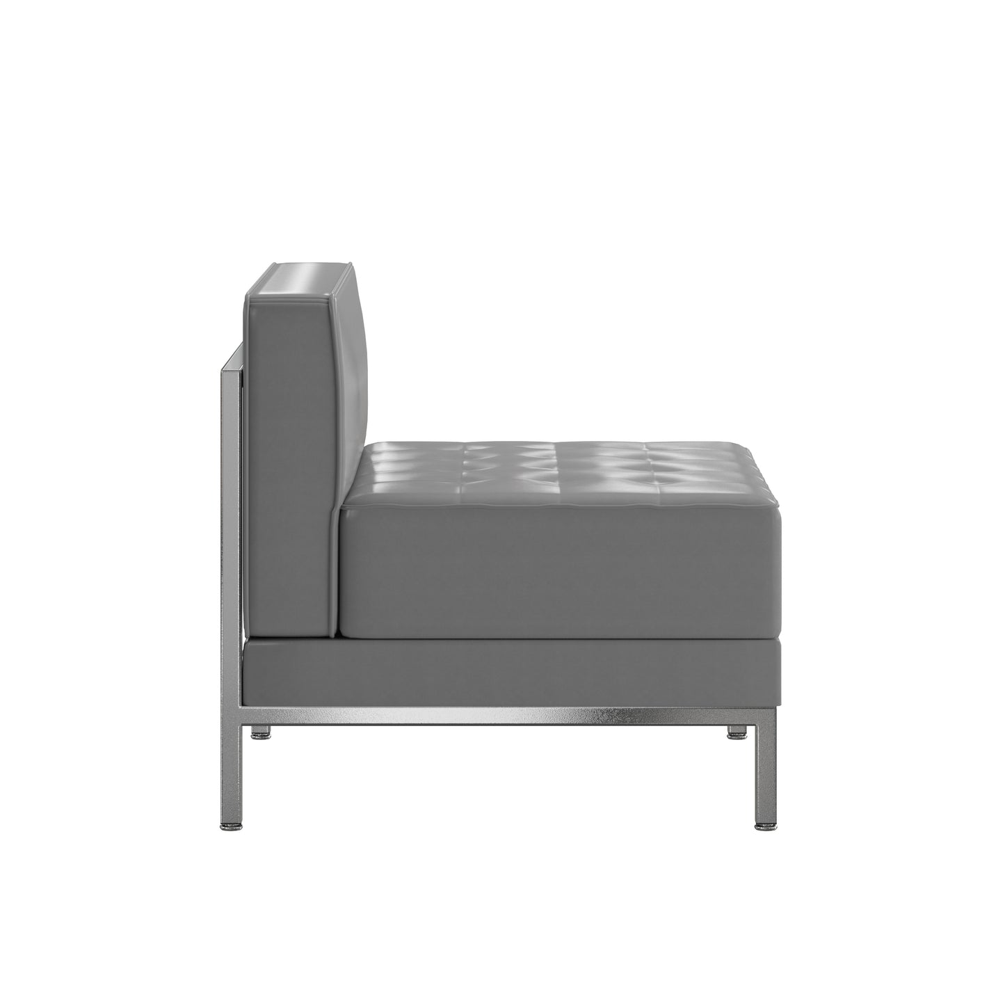 Hercules Imagination Series Contemporary Gray Leathersoft Middle Chair Gray ZB-IMAG-MIDDLE-GY-GG