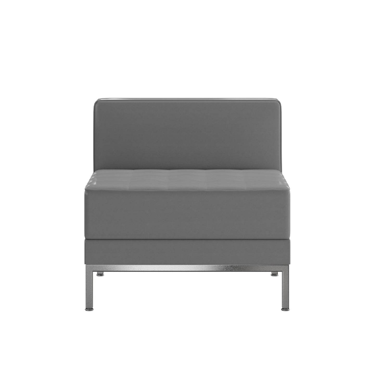 Hercules Imagination Series Contemporary Gray Leathersoft Middle Chair Gray ZB-IMAG-MIDDLE-GY-GG