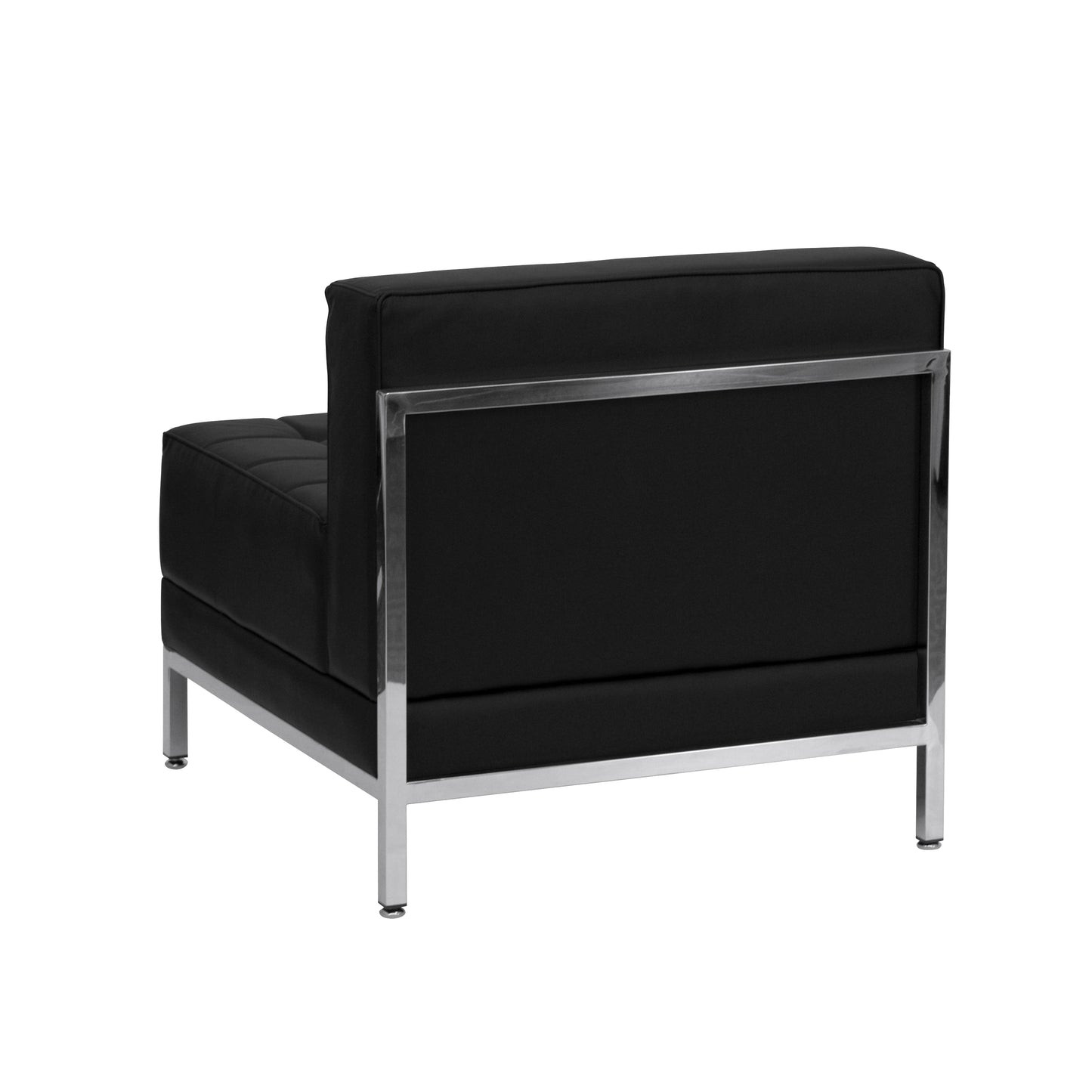 HERCULES Imagination Series Black LeatherSoft Sectional Configuration with Ganging Clips, 9 Pieces Black
