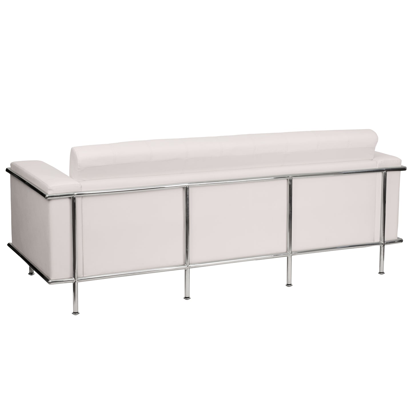 HERCULES Lesley Series Contemporary Melrose White LeatherSoft Sofa with Encasing Frame Melrose White