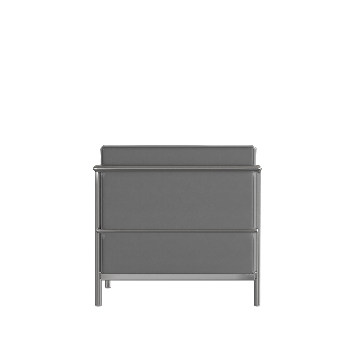 Hercules Regal Series Contemporary Gray LeatherSoft Sofa with Encasing Frame Gray