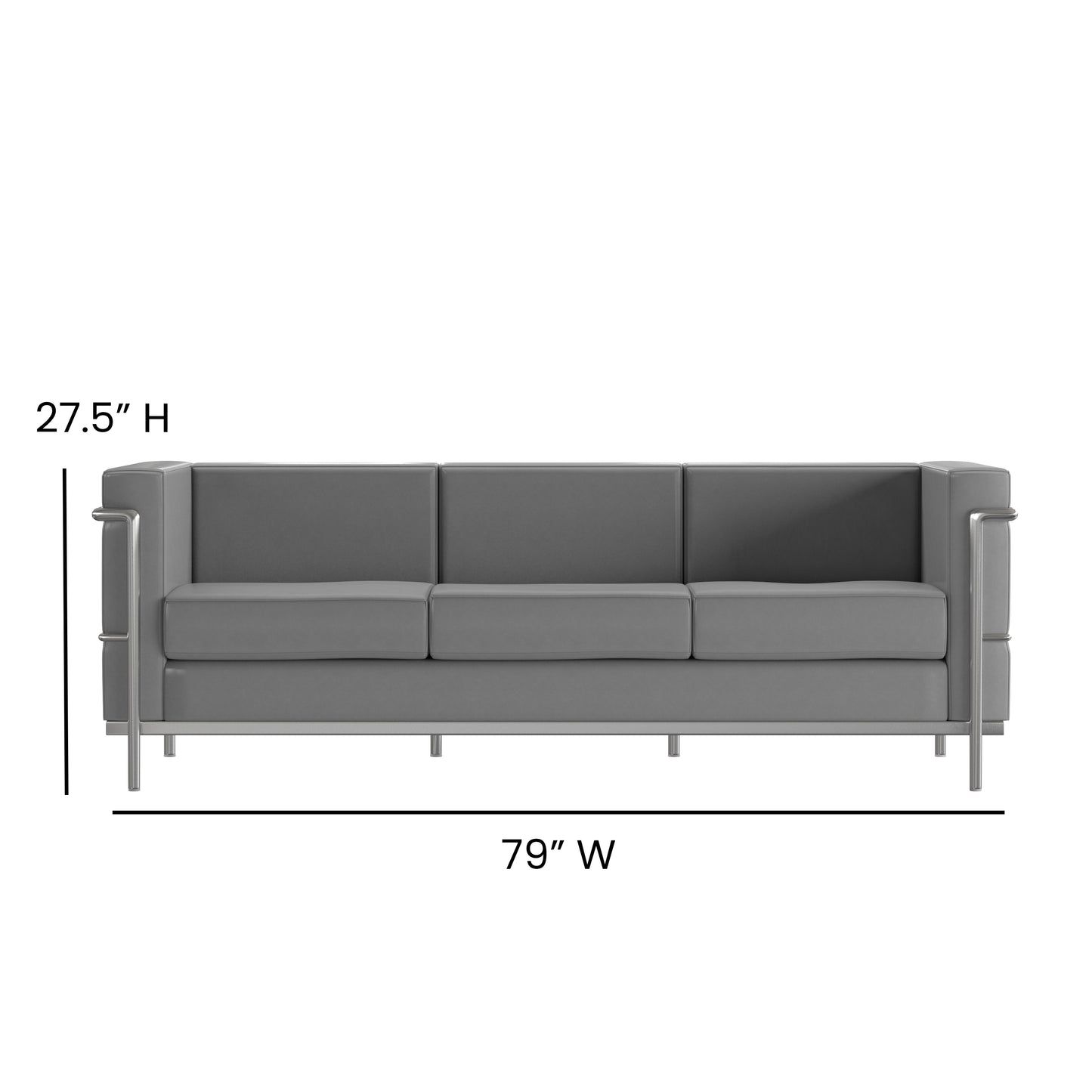 HERCULES Regal Series Reception Set in Gray LeatherSoft Gray