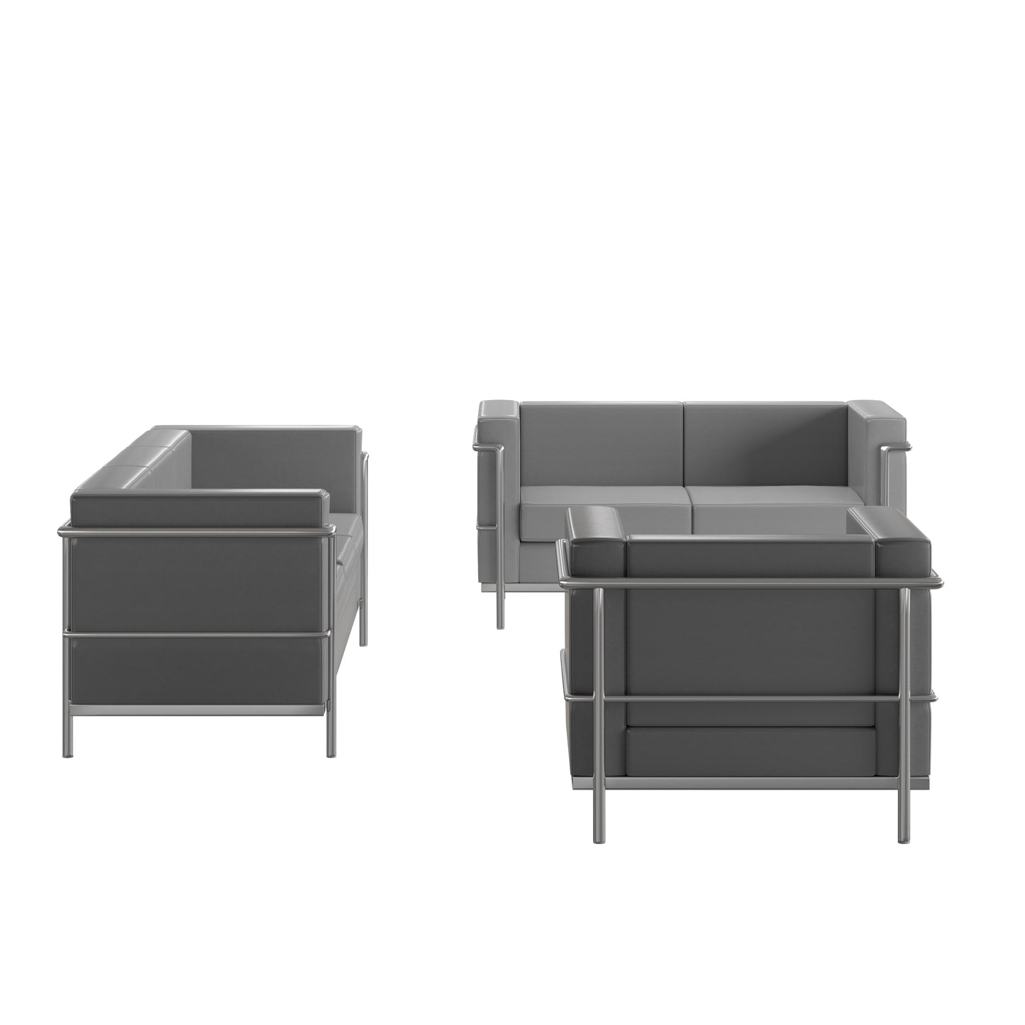 HERCULES Regal Series Reception Set in Gray LeatherSoft Gray