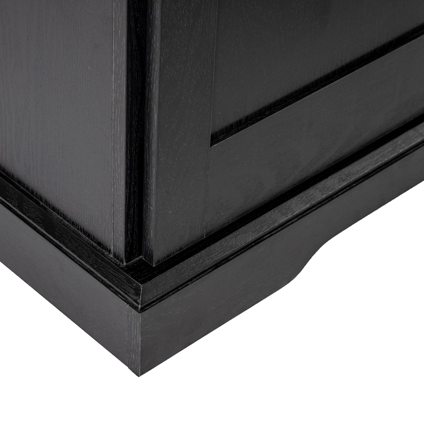 Harrison 36" Wide Rustic Farmhouse Storage Cabinet Bookcase with Sliding Barn Door and 4 Adjustable and 2 Fixed Shelves in Black Black