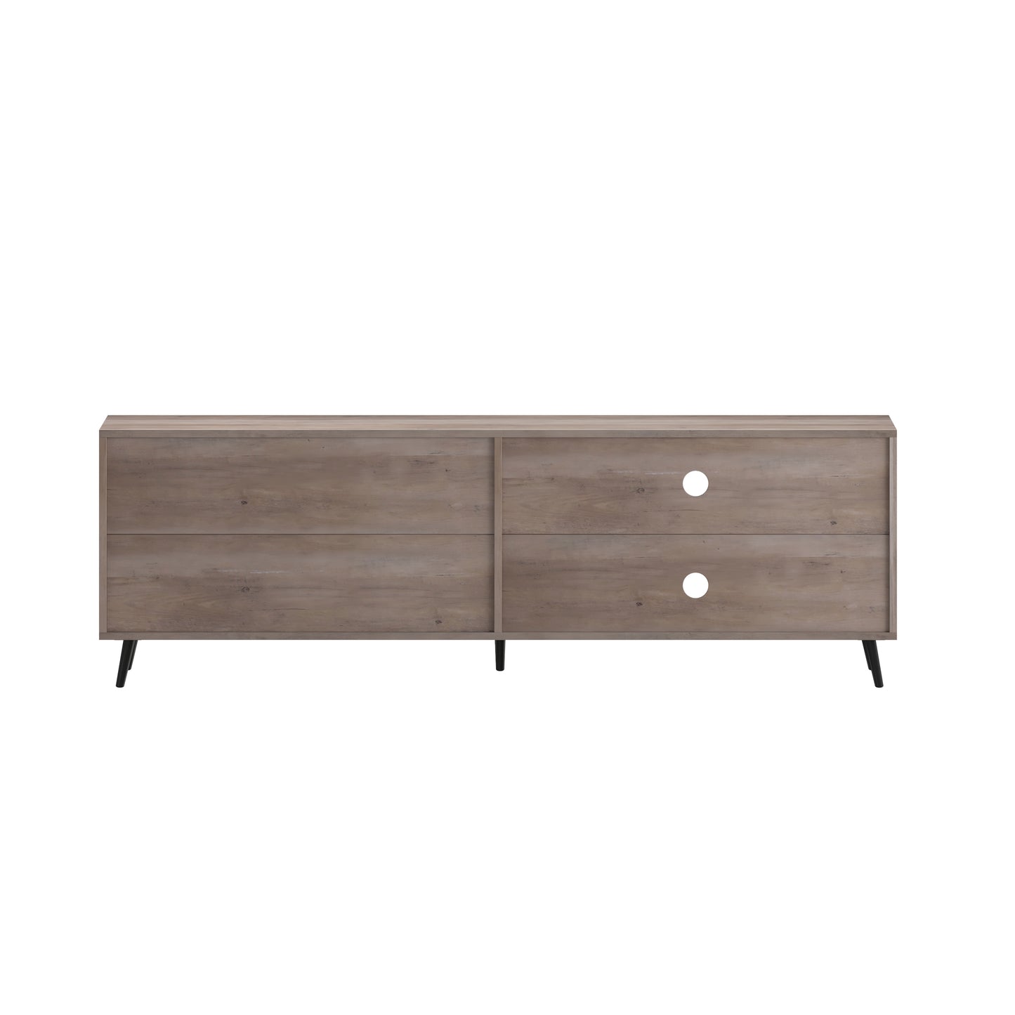 Nelson 65" Mid Century Modern TV Stand for up to 60" TV's with Adjustable Shelf and Storage Drawers, Walnut Walnut