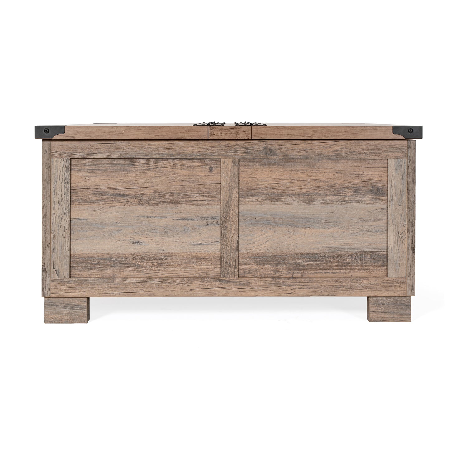 Wyatt 35.75" Farmhouse Storage Coffee Table with Hinged Lift Top, Large Coffee Table with Hidden Storage, Gray Wash Gray Wash