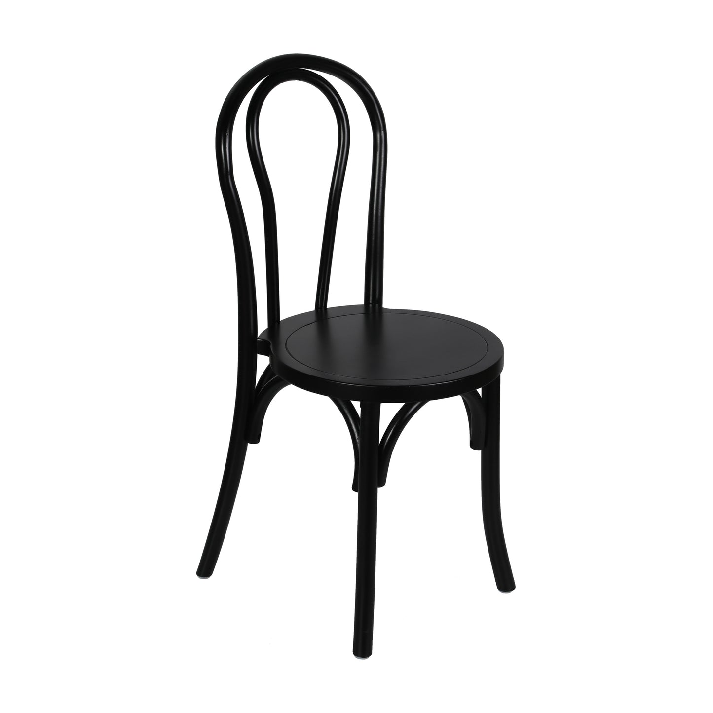 Betsy Commercial Grade Black Thonet Style Solid Wood Stackable Dining Chair Black