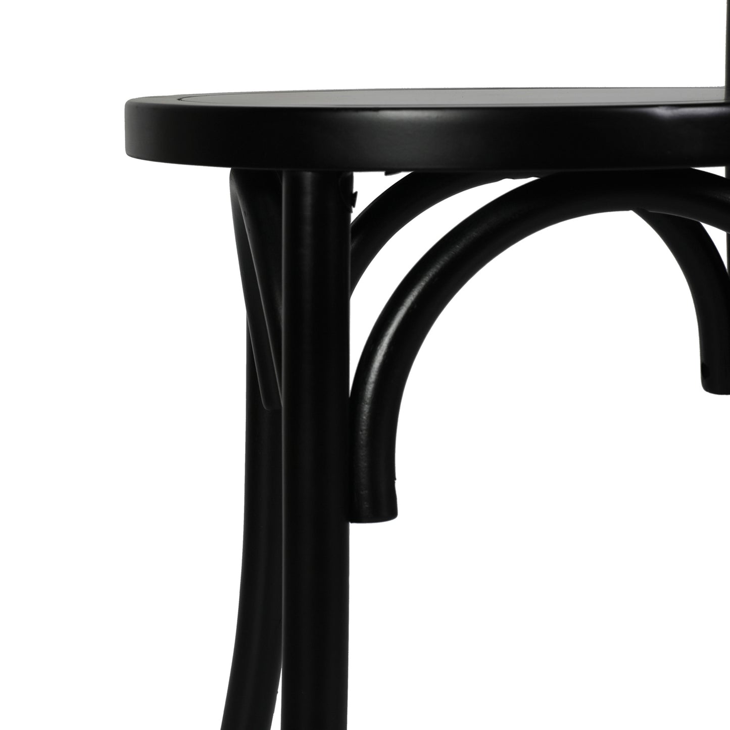 Betsy Commercial Grade Black Thonet Style Solid Wood Stackable Dining Chair Black
