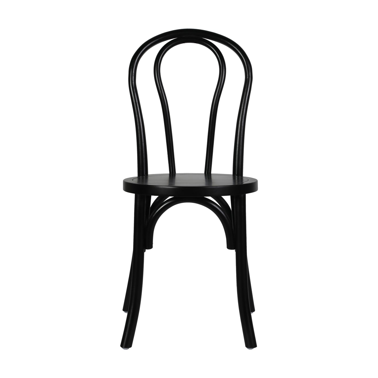 Betsy Commercial Grade Black Thonet Style Solid Wood Stackable Dining Chair Black