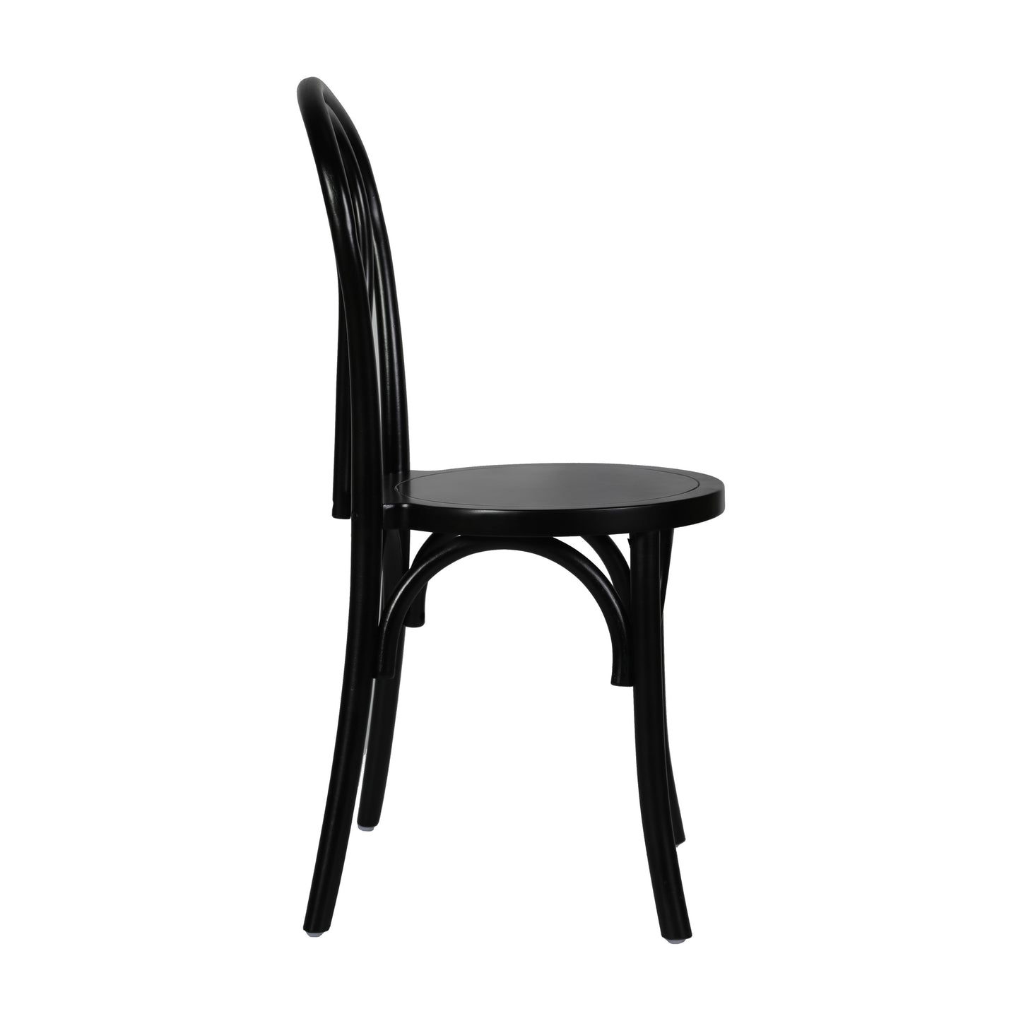 Betsy Commercial Grade Black Thonet Style Solid Wood Stackable Dining Chair Black