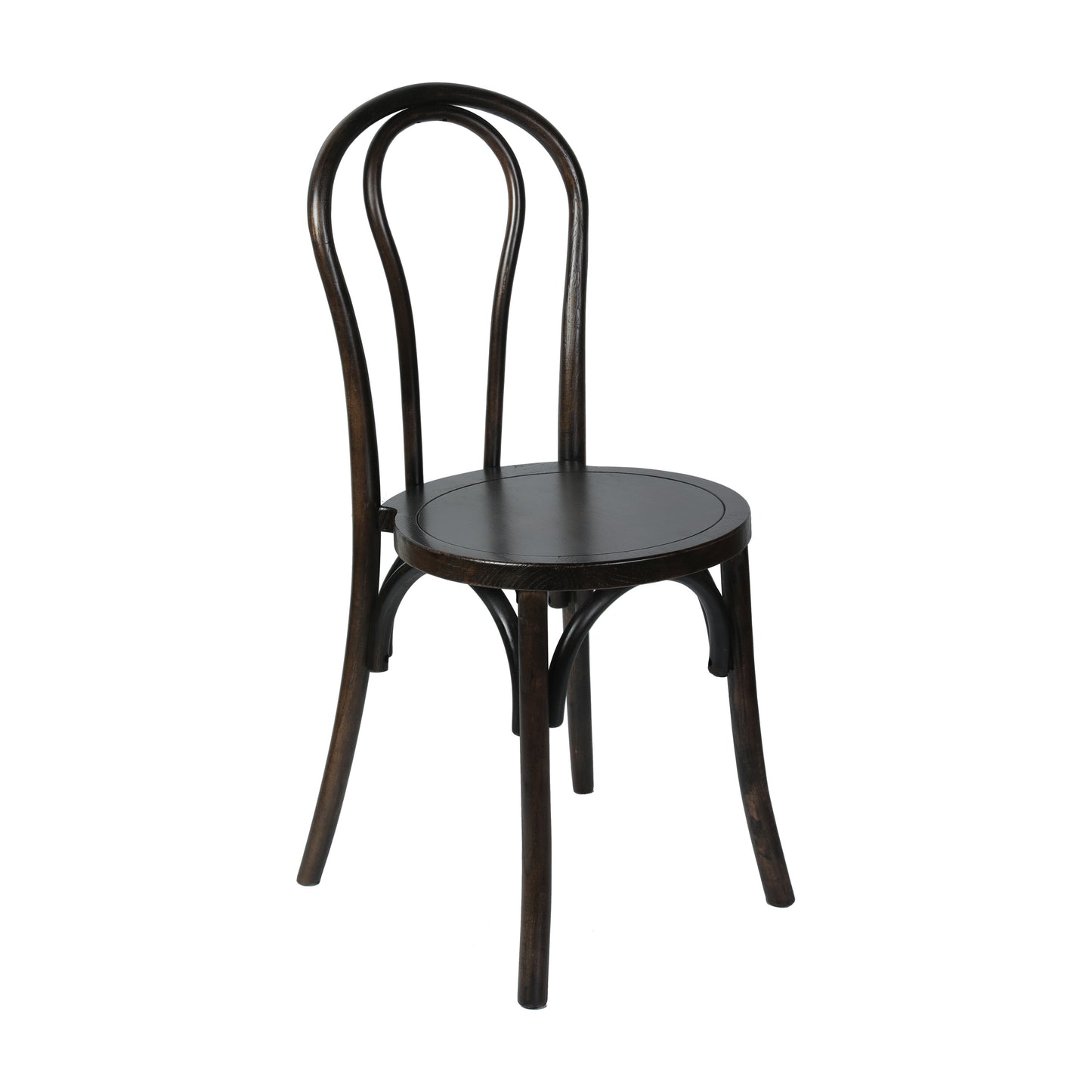 Betsy Commercial Grade Early American Thonet Style Solid Wood Stackable Dining Chair Early American Wood ZH-8003A-EAW-GG