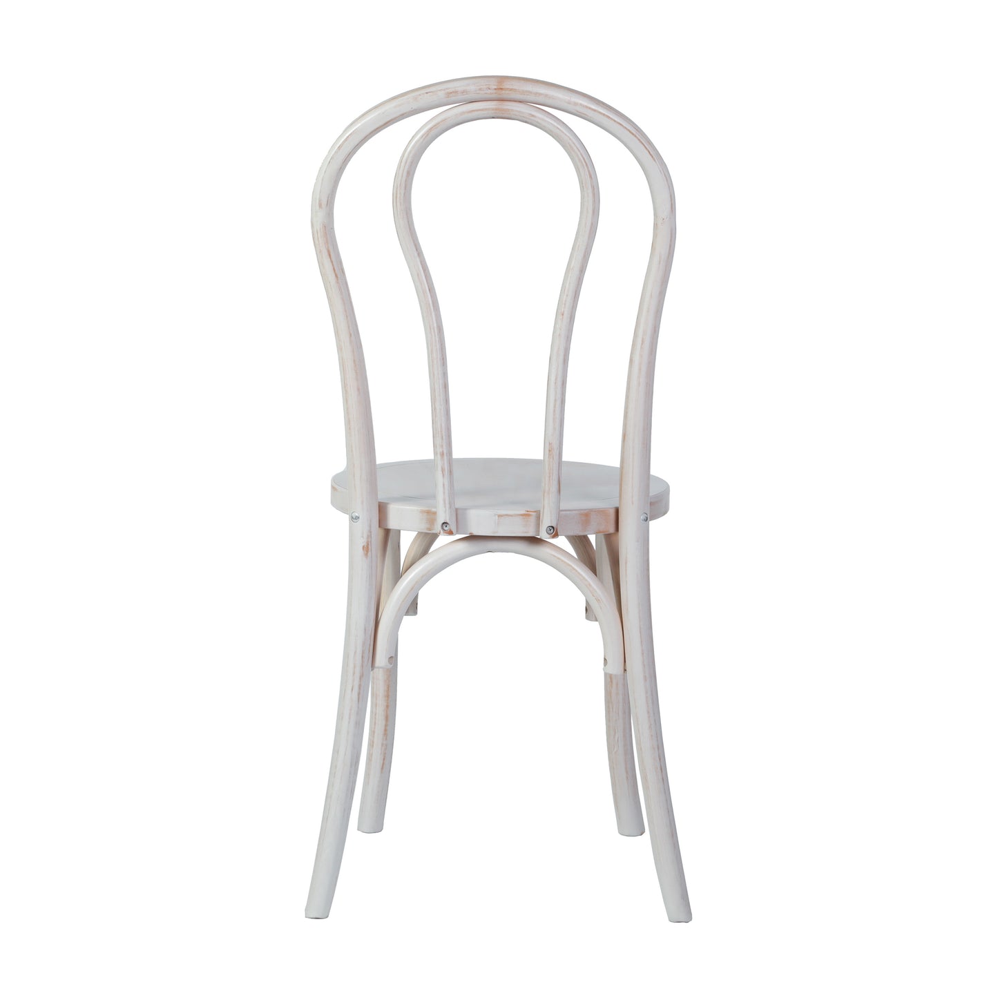 Betsy Commercial Grade White Wash Thonet Style Solid Wood Stackable Dining Chair White Wash