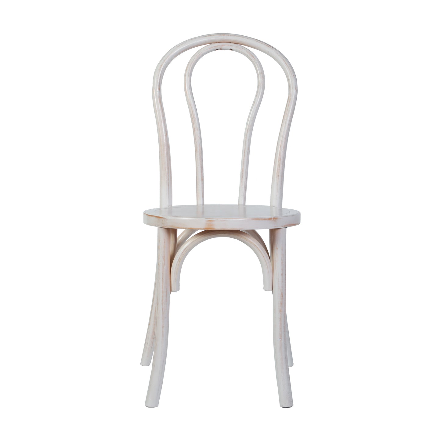Betsy Commercial Grade White Wash Thonet Style Solid Wood Stackable Dining Chair White Wash