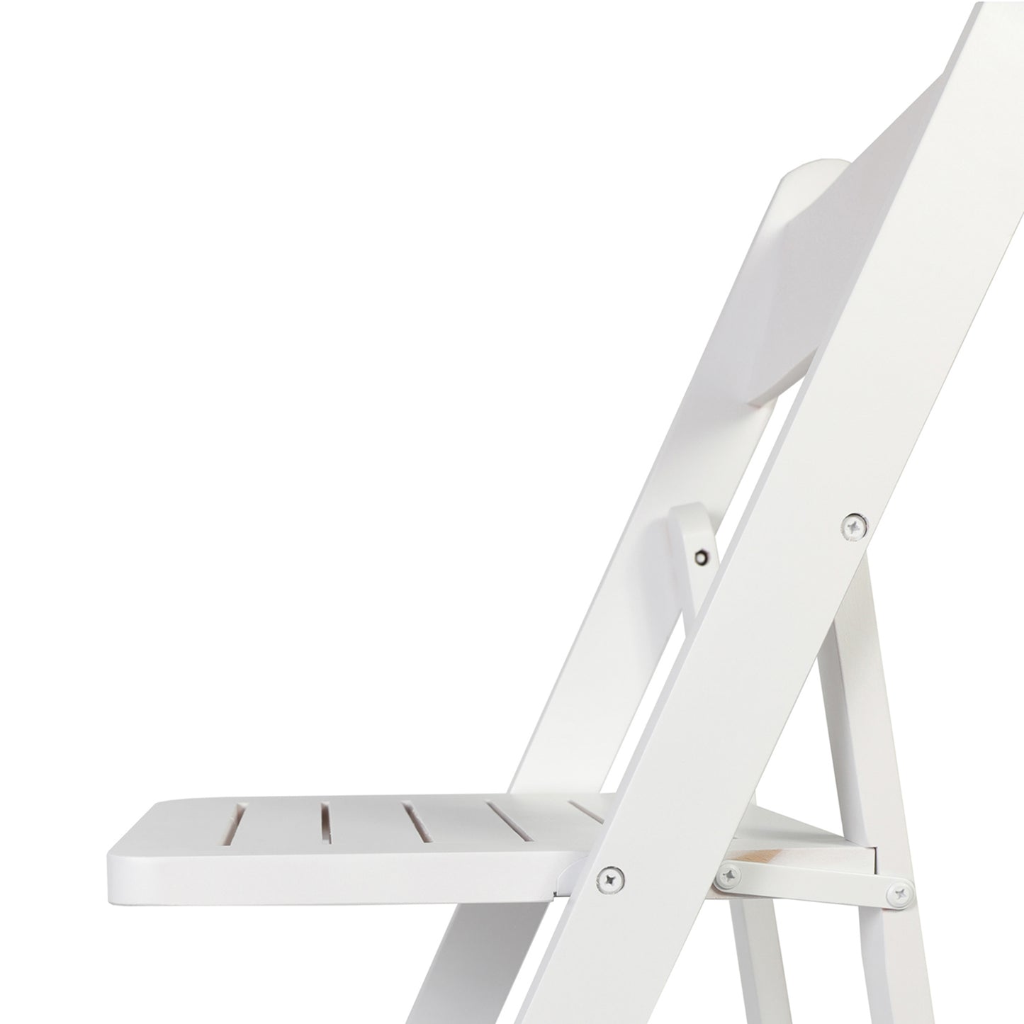Holden Commercial Grade White Solid Wood Folding Dining Chair White