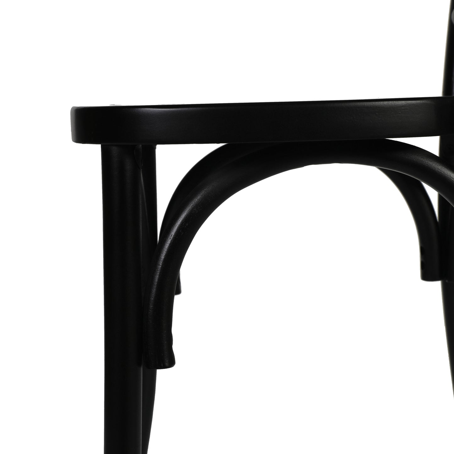 Brooklyn Commercial Grade Black Solid Wood Stackable Dining Chair with Intricate Back Detail Black