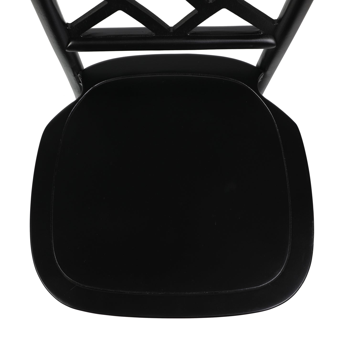 Brooklyn Commercial Grade Black Solid Wood Stackable Dining Chair with Intricate Back Detail Black