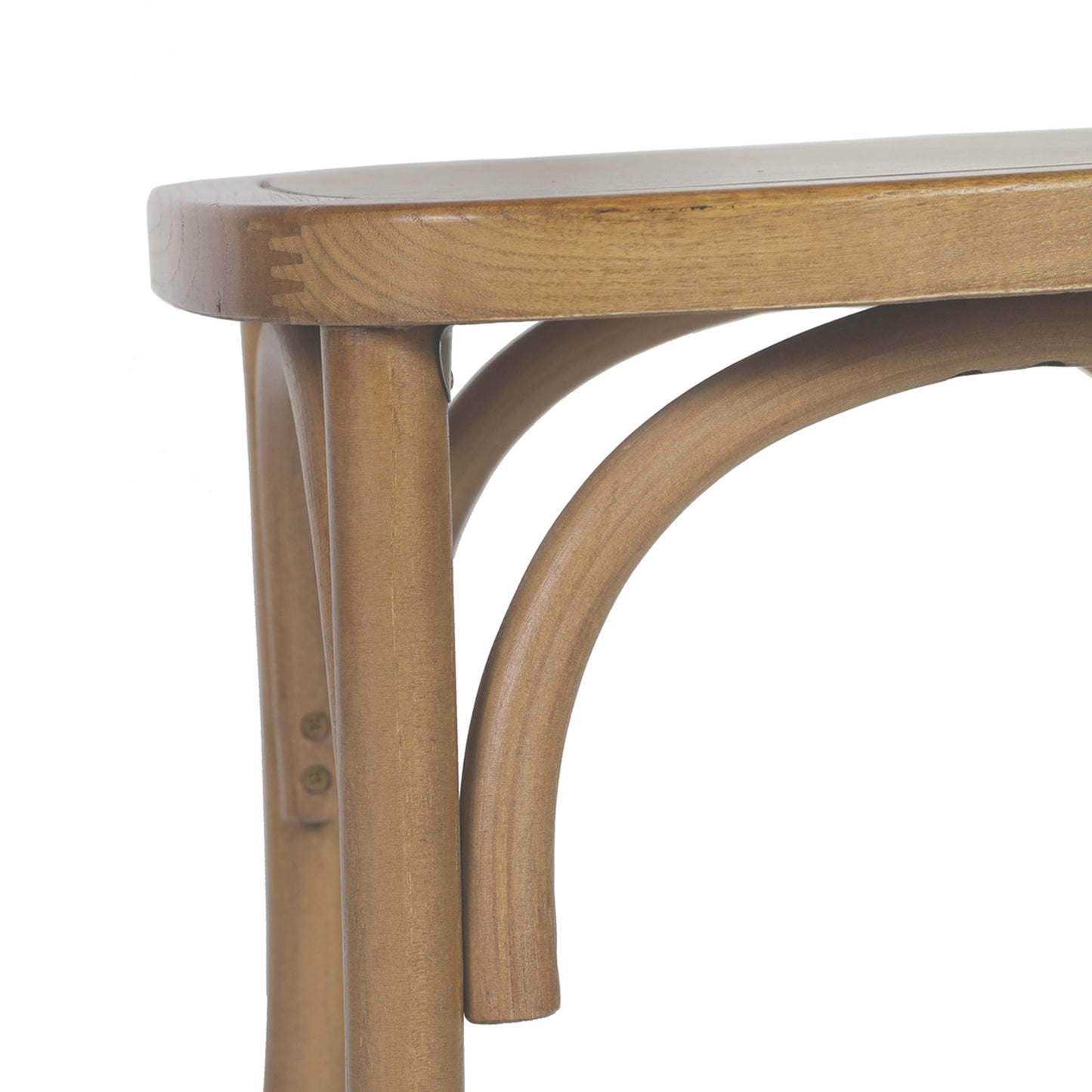 Brooklyn Commercial Grade Pecan Solid Wood Stackable Dining Chair with Intricate Back Detail Pecan