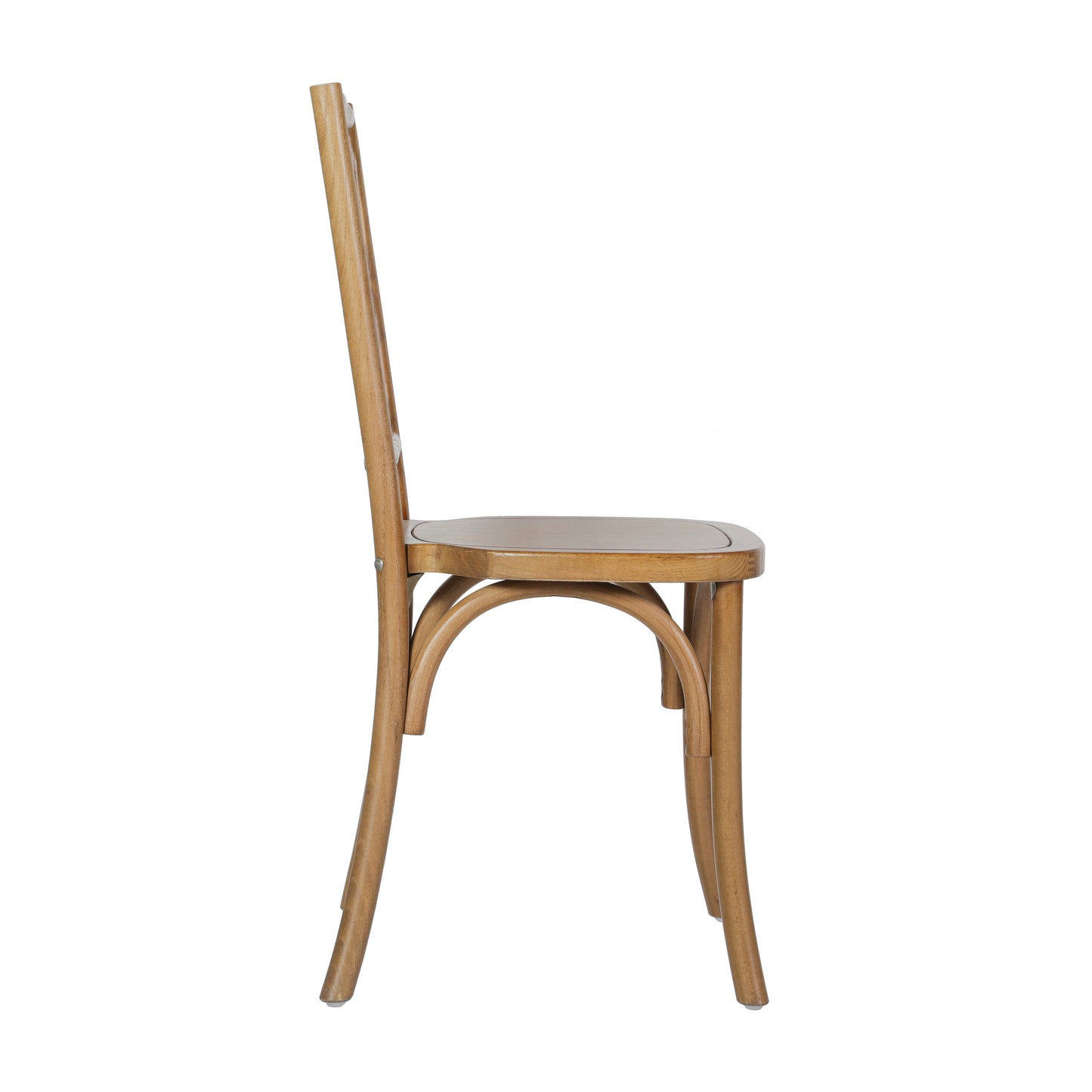 Brooklyn Commercial Grade Pecan Solid Wood Stackable Dining Chair with Intricate Back Detail Pecan