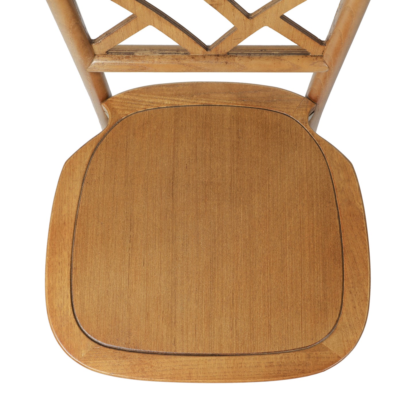 Brooklyn Commercial Grade Pecan Solid Wood Stackable Dining Chair with Intricate Back Detail Pecan