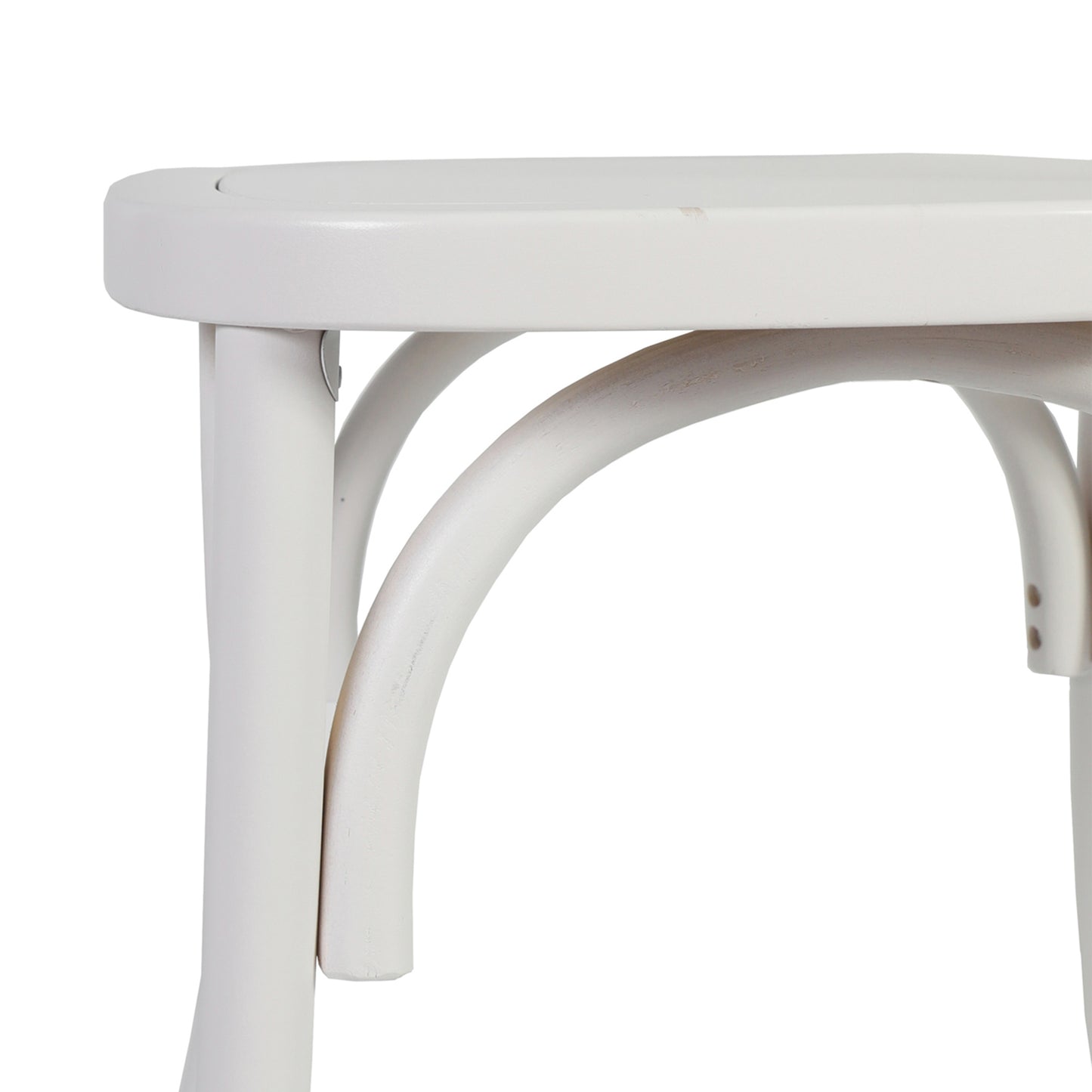 Brooklyn Commercial Grade White Solid Wood Stackable Dining Chair with Intricate Back Detail White