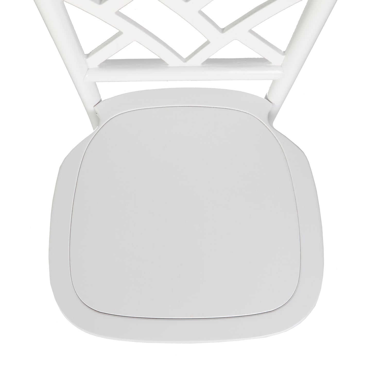 Brooklyn Commercial Grade White Solid Wood Stackable Dining Chair with Intricate Back Detail White