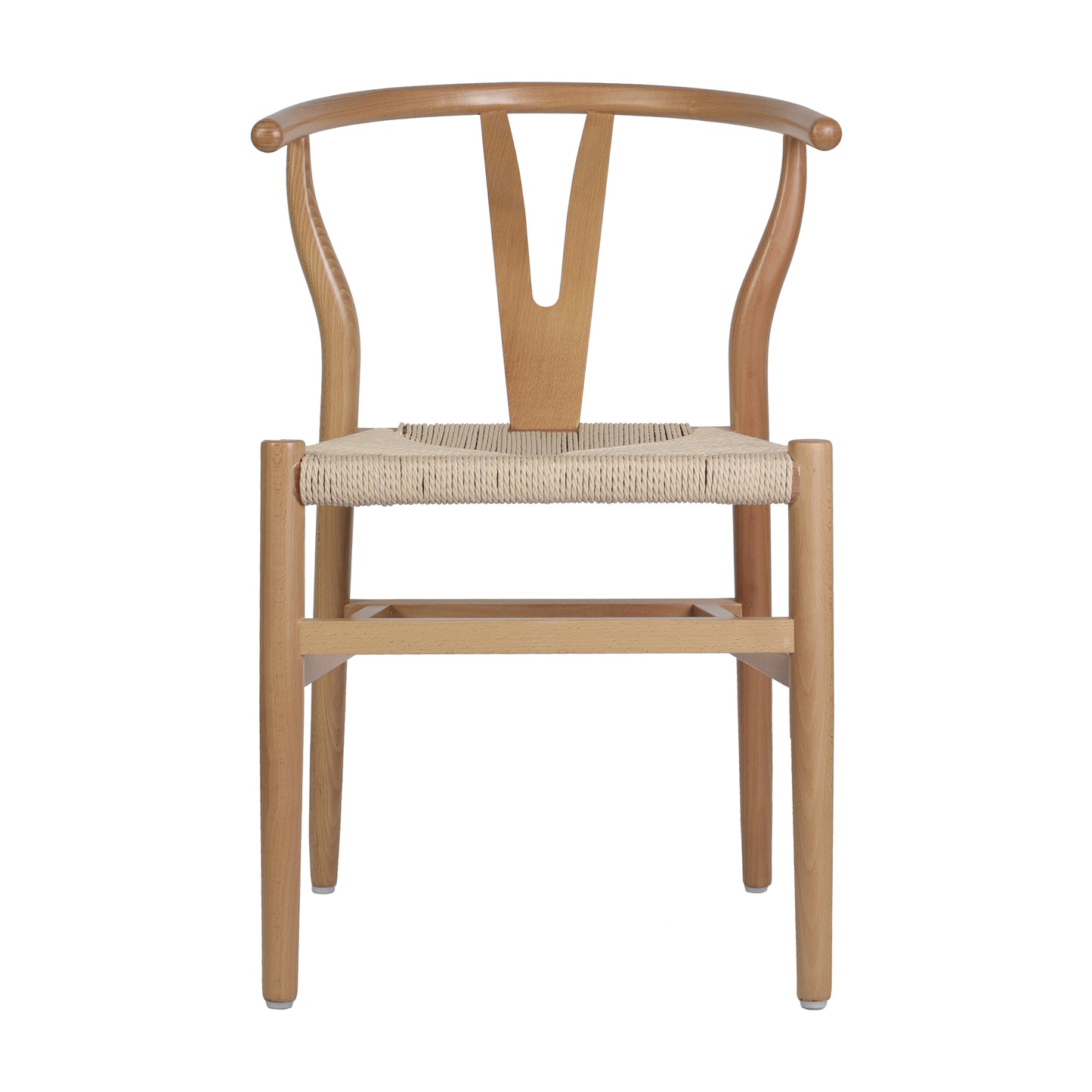 Logan Commercial Grade Y-Back Style Wood and Kraft Paper Stackable Dining Chair with Oak/Natural Finish Oak Frame/Natural Seat ZH-8101YS-OAK-NAT-GG