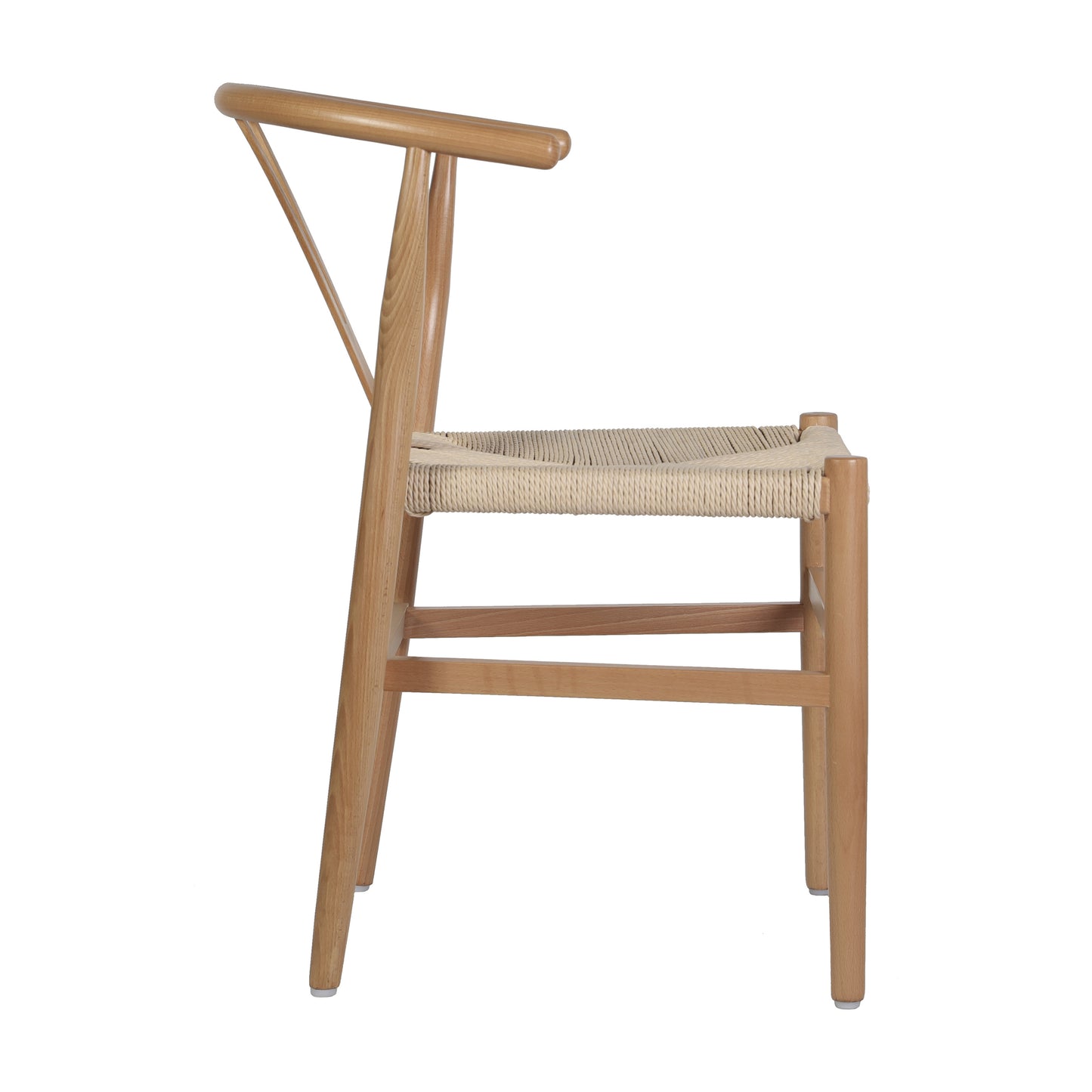Logan Commercial Grade Y-Back Style Wood and Kraft Paper Stackable Dining Chair with Oak/Natural Finish Oak Frame/Natural Seat ZH-8101YS-OAK-NAT-GG