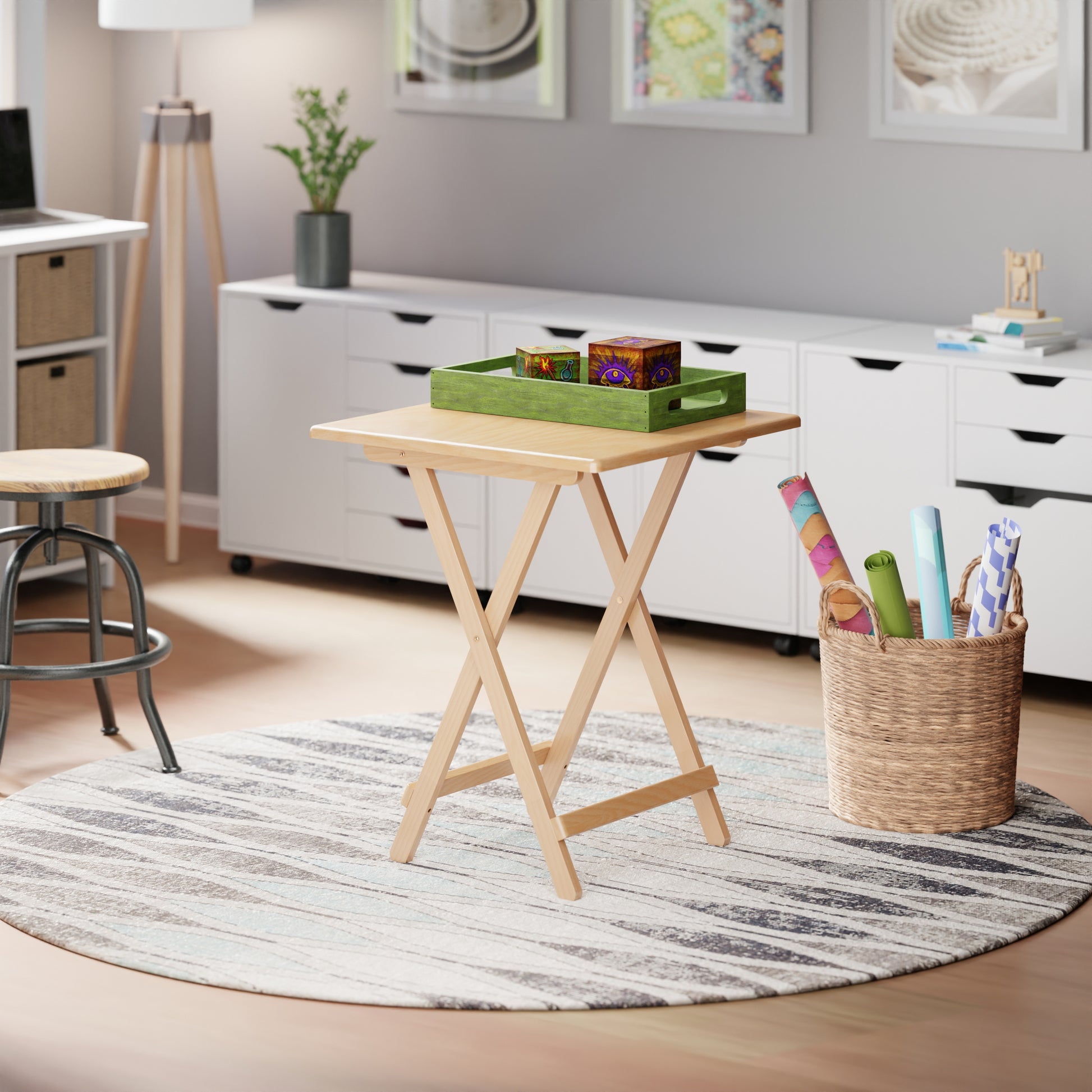 Delaney Folding Table, Natural